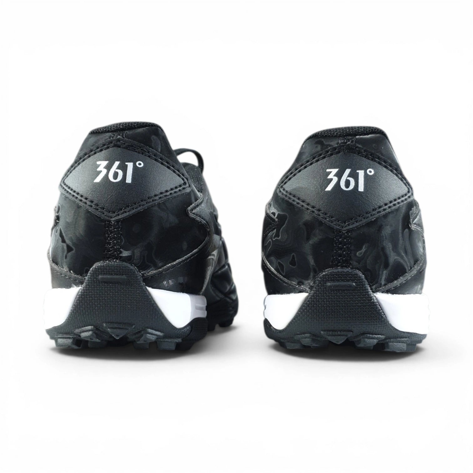 361° Men's Professional Soccer Shoes Obsidian Black – Anti-Slip Football Boots for Artificial Grass & Turf