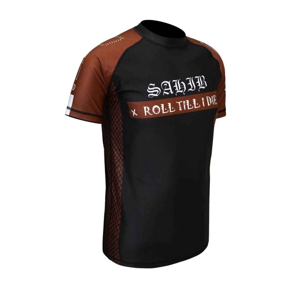 Roll Till I Die Ranked Rashguard – Performance Compression Shirt for Jiu-Jitsu, Boxing, Muay Thai, Kickboxing & MMA