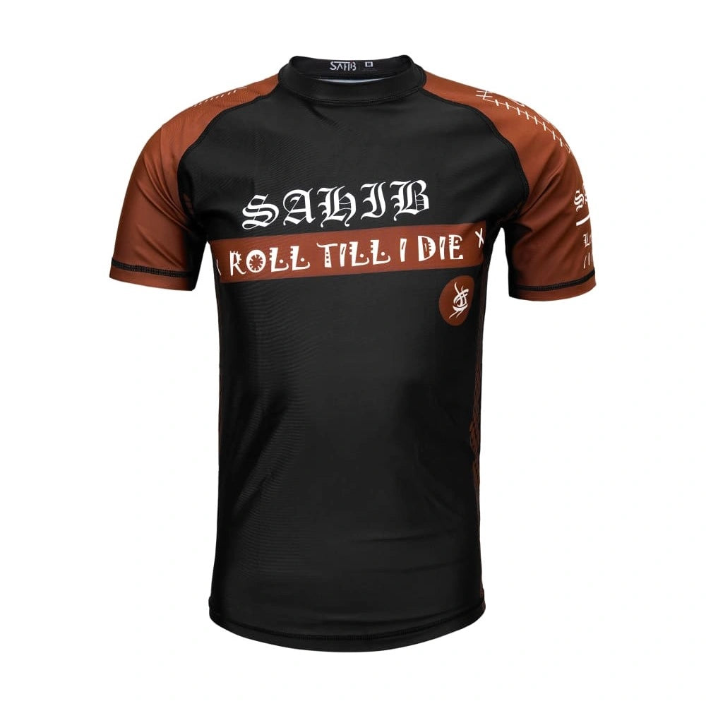Roll Till I Die Ranked Rashguard – Performance Compression Shirt for Jiu-Jitsu, Boxing, Muay Thai, Kickboxing & MMA