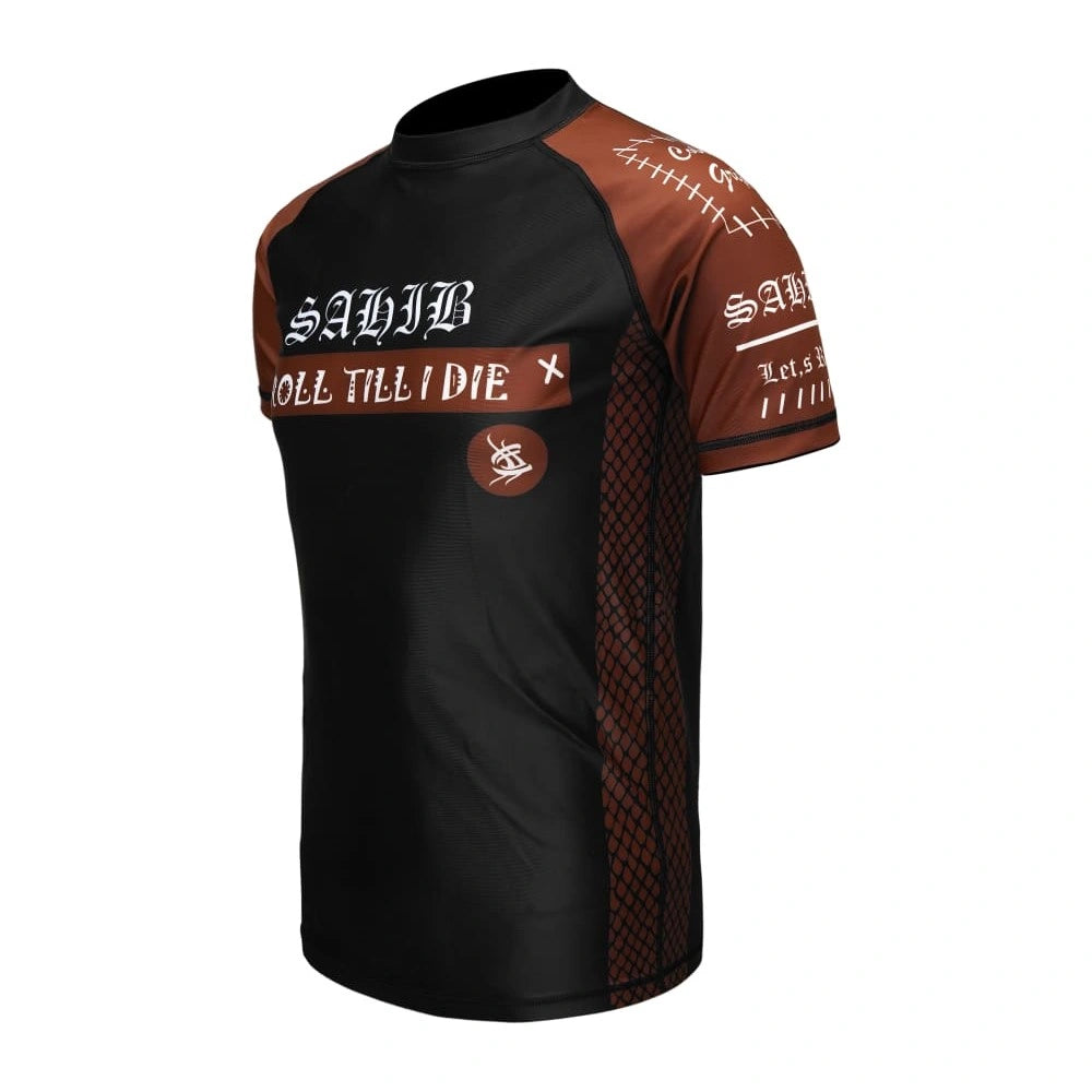 Roll Till I Die Ranked Rashguard – Performance Compression Shirt for Jiu-Jitsu, Boxing, Muay Thai, Kickboxing & MMA