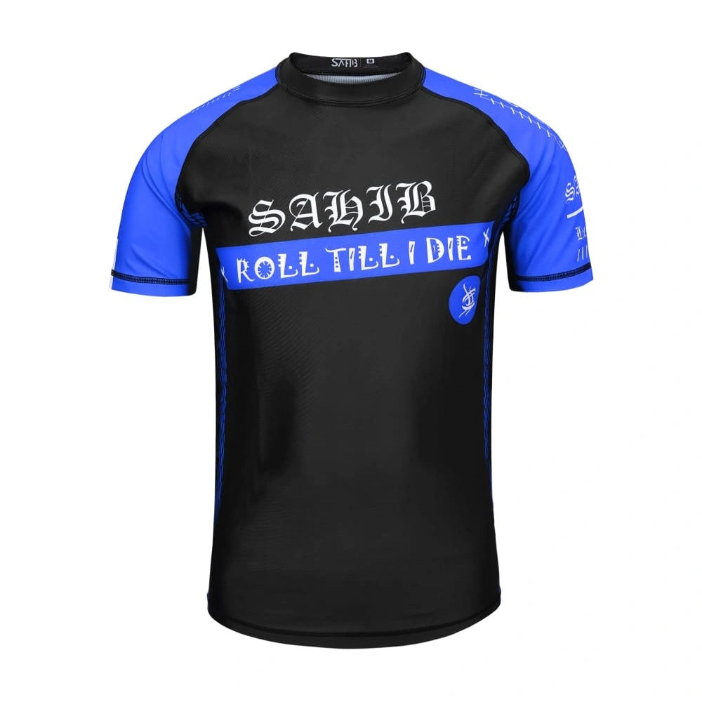 Roll Till I Die Ranked Rashguard – Performance Compression Shirt for Jiu-Jitsu, Boxing, Muay Thai, Kickboxing & MMA