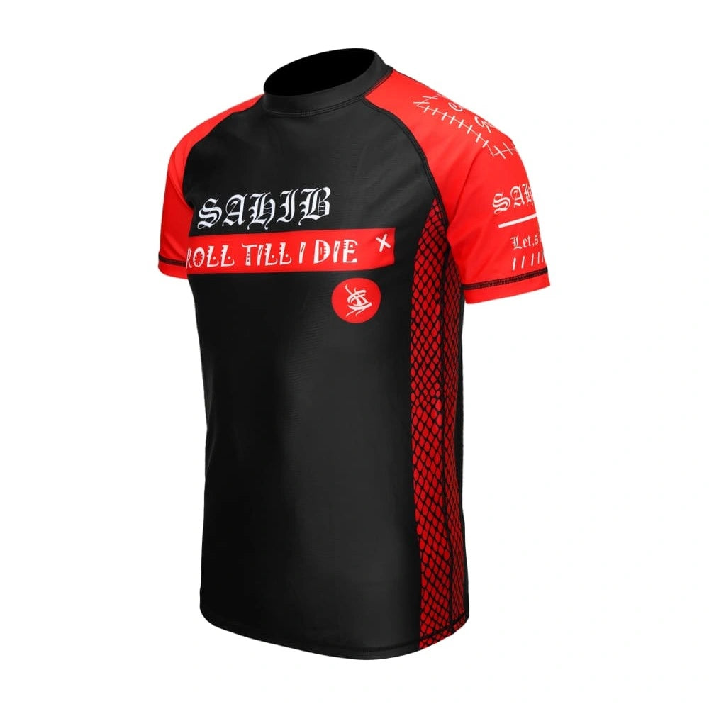Roll Till I Die Ranked Rashguard – Performance Compression Shirt for Jiu-Jitsu, Boxing, Muay Thai, Kickboxing & MMA