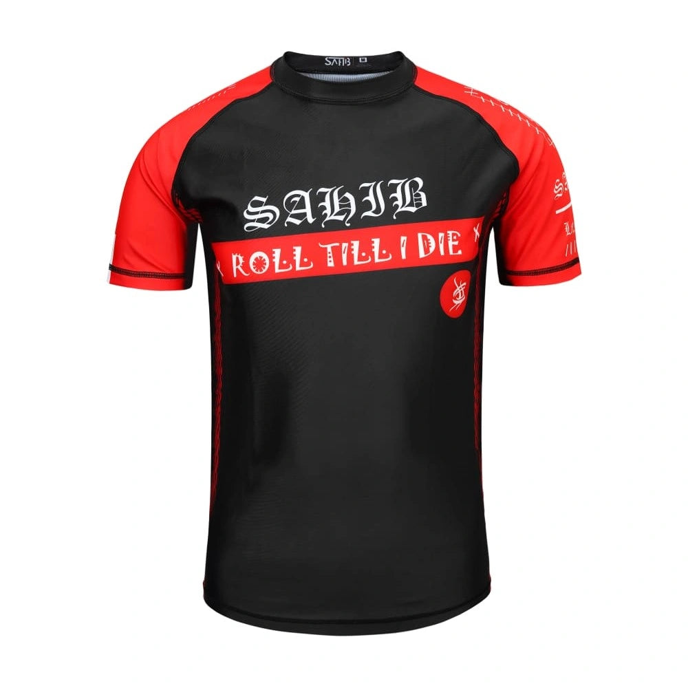 Roll Till I Die Ranked Rashguard – Performance Compression Shirt for Jiu-Jitsu, Boxing, Muay Thai, Kickboxing & MMA