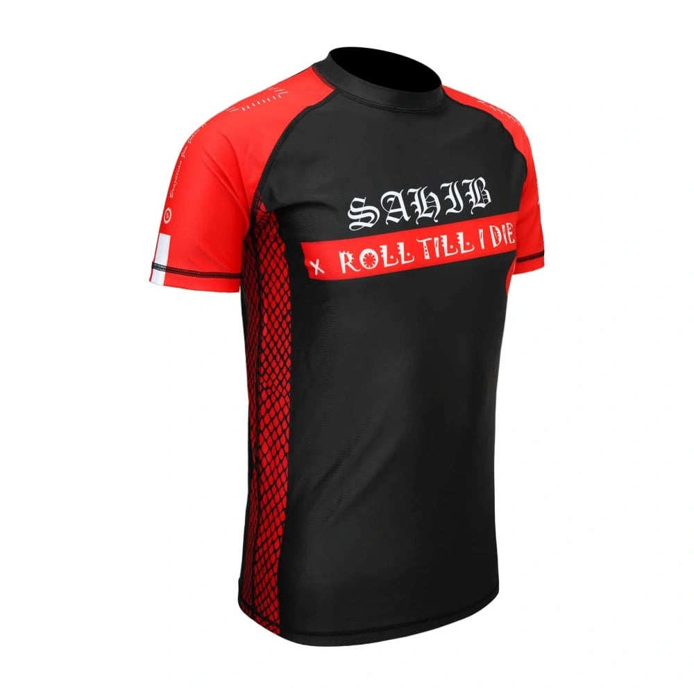 Roll Till I Die Ranked Rashguard – Performance Compression Shirt for Jiu-Jitsu, Boxing, Muay Thai, Kickboxing & MMA
