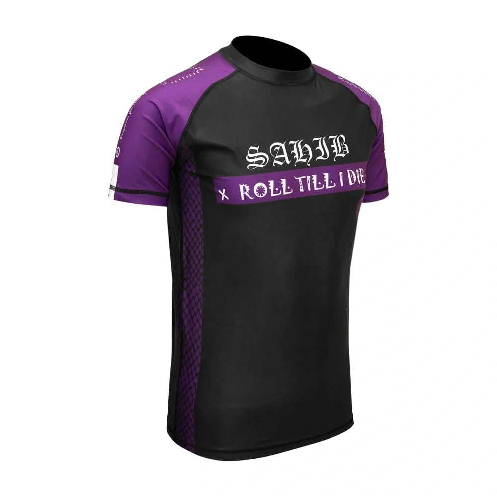Roll Till I Die Ranked Rashguard – Performance Compression Shirt for Jiu-Jitsu, Boxing, Muay Thai, Kickboxing & MMA
