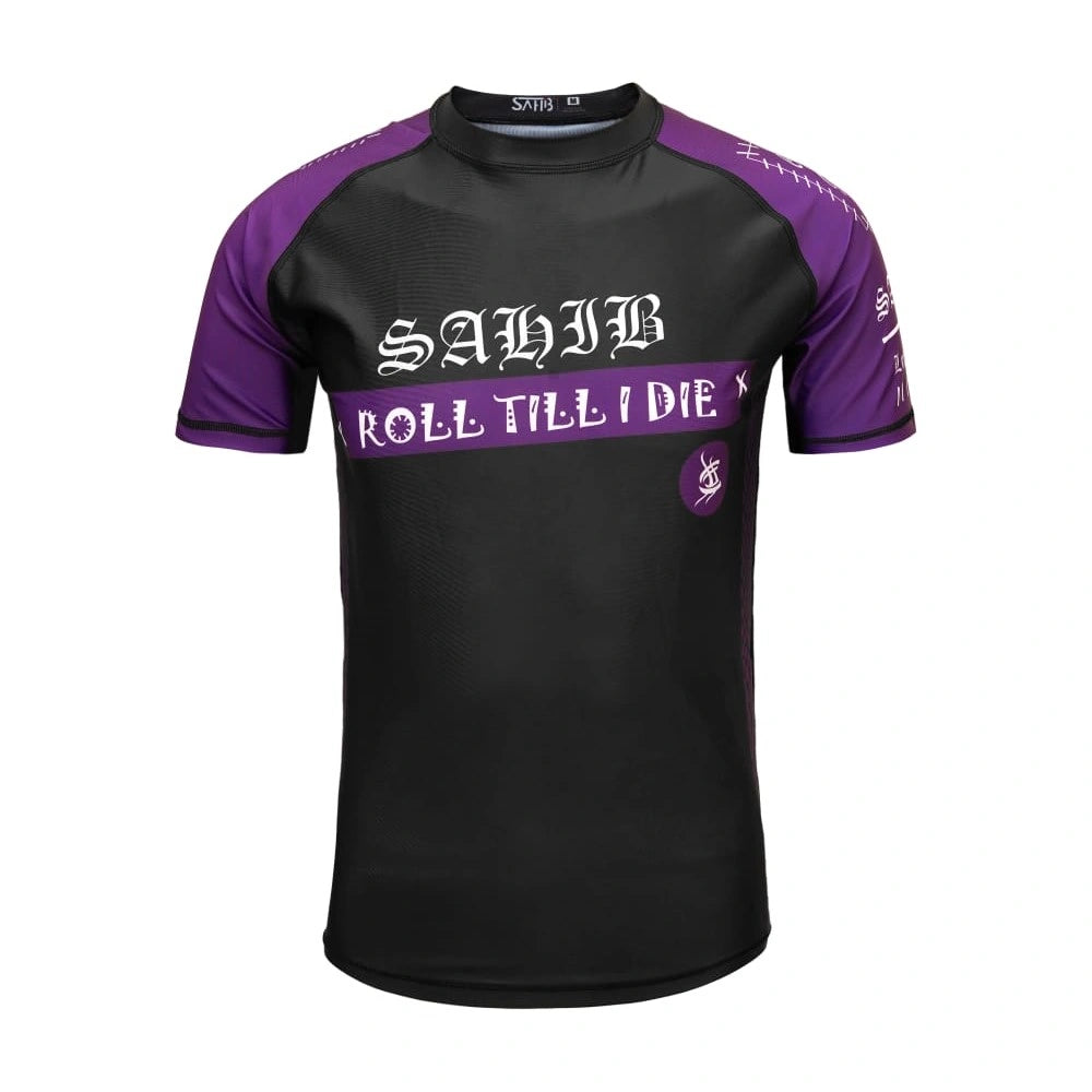 Roll Till I Die Ranked Rashguard – Performance Compression Shirt for Jiu-Jitsu, Boxing, Muay Thai, Kickboxing & MMA
