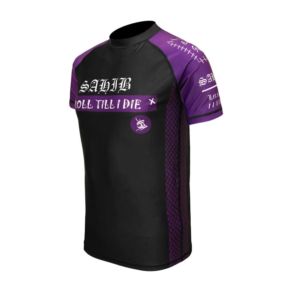 Roll Till I Die Ranked Rashguard – Performance Compression Shirt for Jiu-Jitsu, Boxing, Muay Thai, Kickboxing & MMA