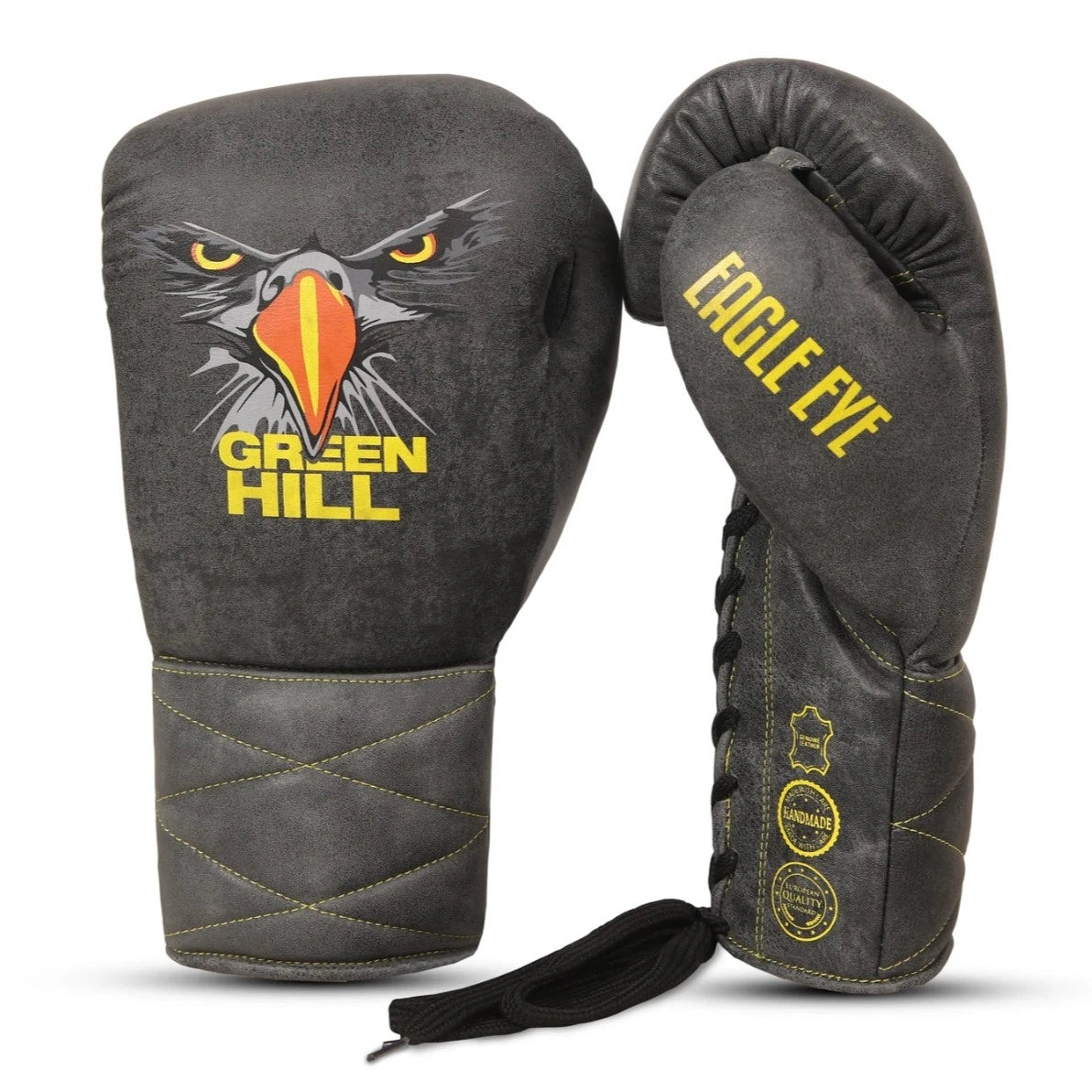 Green Hill Eagle Eye Uniswift Handmade Leather Boxing Gloves – Premium Training & Sparring Gloves