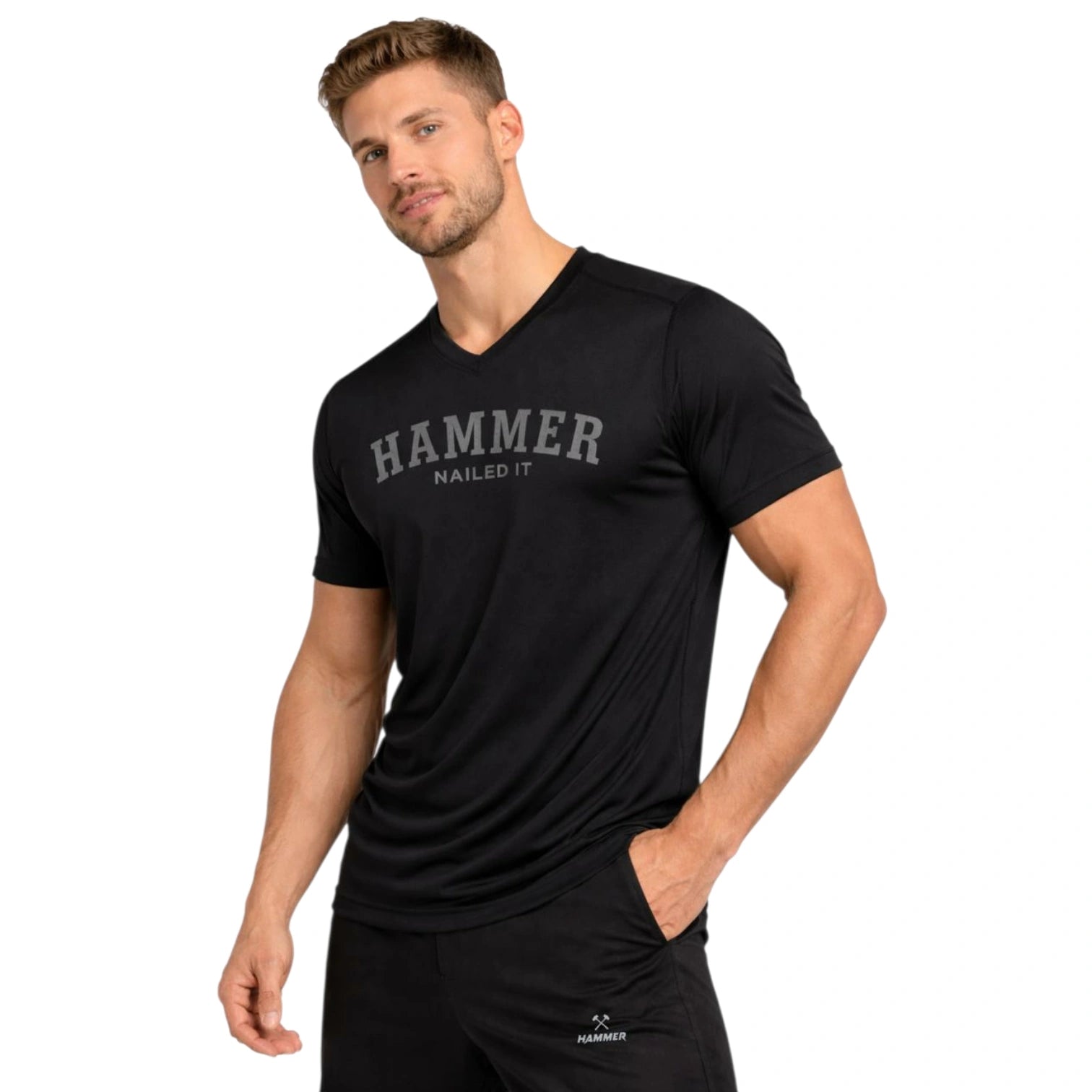 Hammer Momentum Edge V-Neck Tee – Lightweight Performance Training T-Shirt for Gym & Fitness