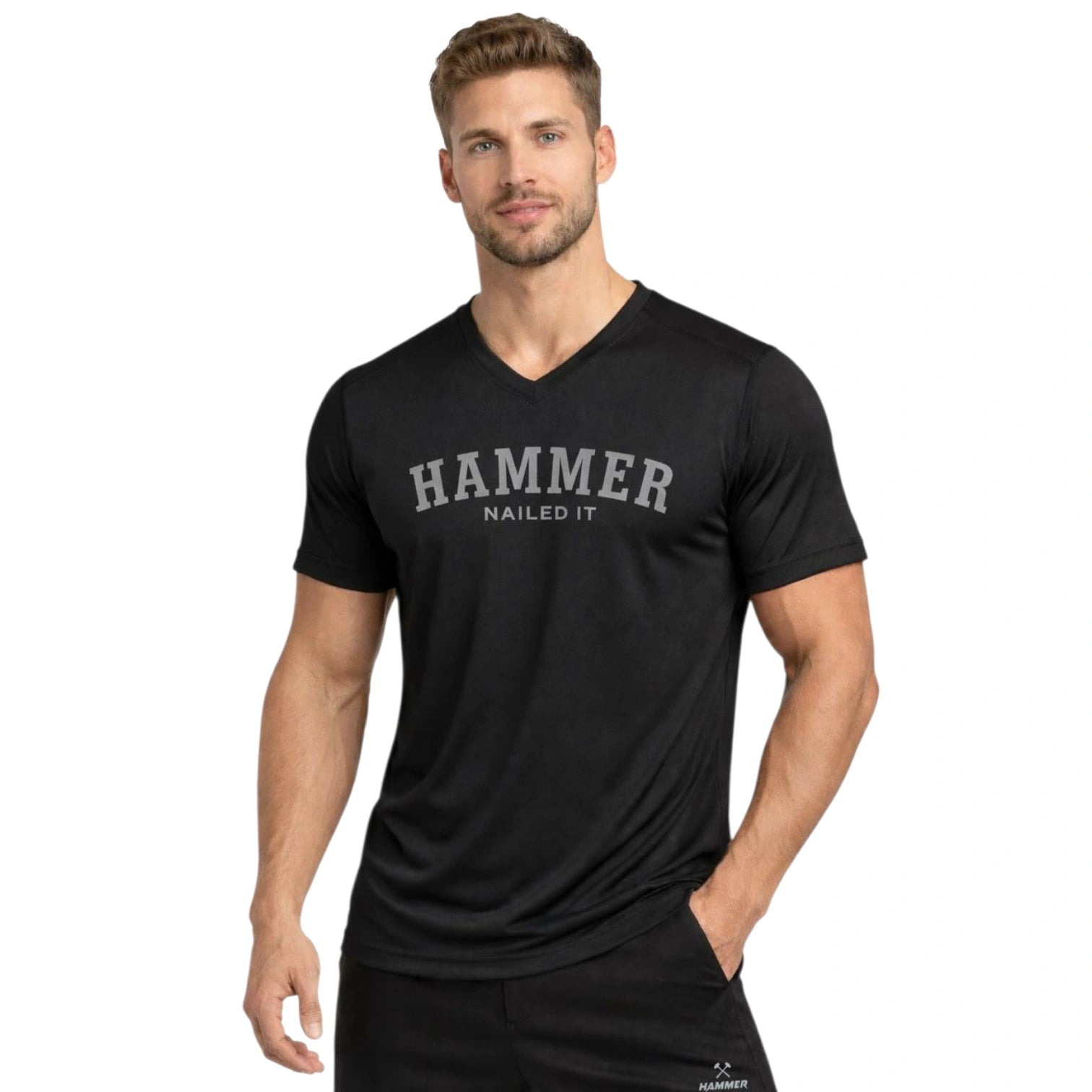 Hammer Momentum Edge V-Neck Tee – Lightweight Performance Training T-Shirt for Gym & Fitness