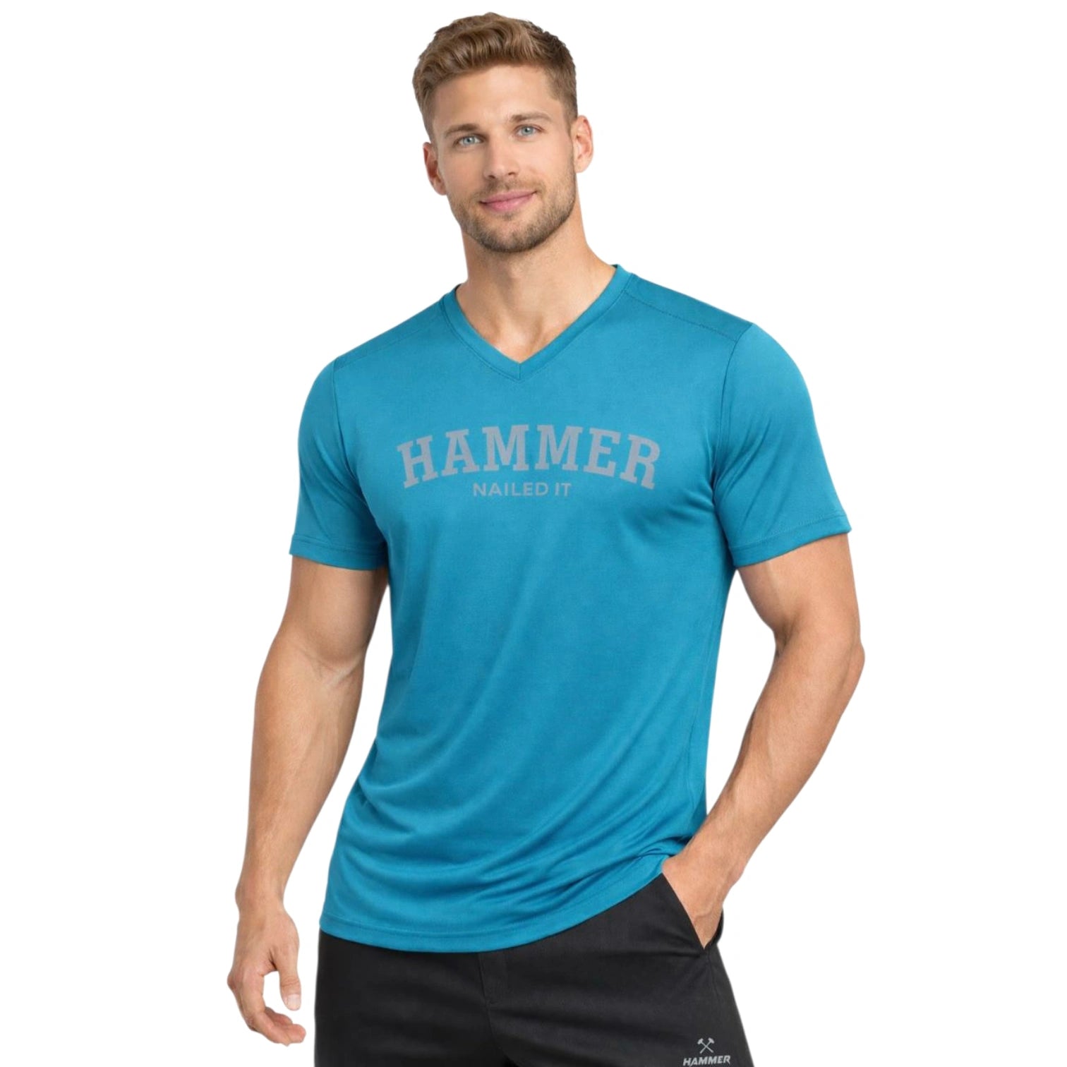 Hammer Momentum Edge V-Neck Tee – Lightweight Performance Training T-Shirt for Gym & Fitness