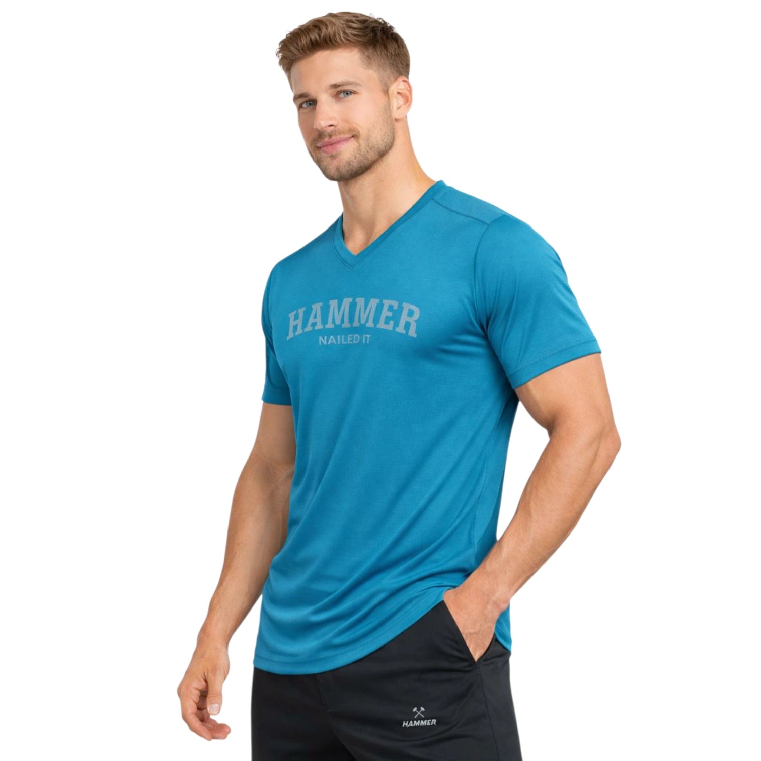 Hammer Momentum Edge V-Neck Tee – Lightweight Performance Training T-Shirt for Gym & Fitness