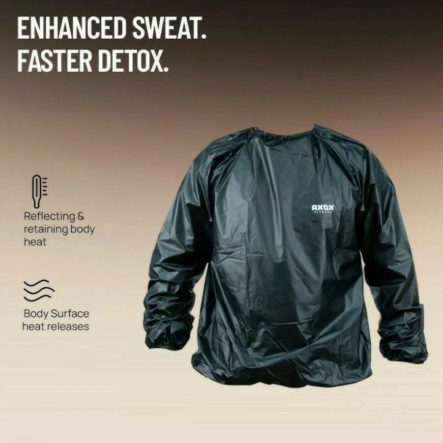 AXOX Unisex Sauna Suit – Lightweight Sweat Suit for Training, Cardio & Fitness Workouts