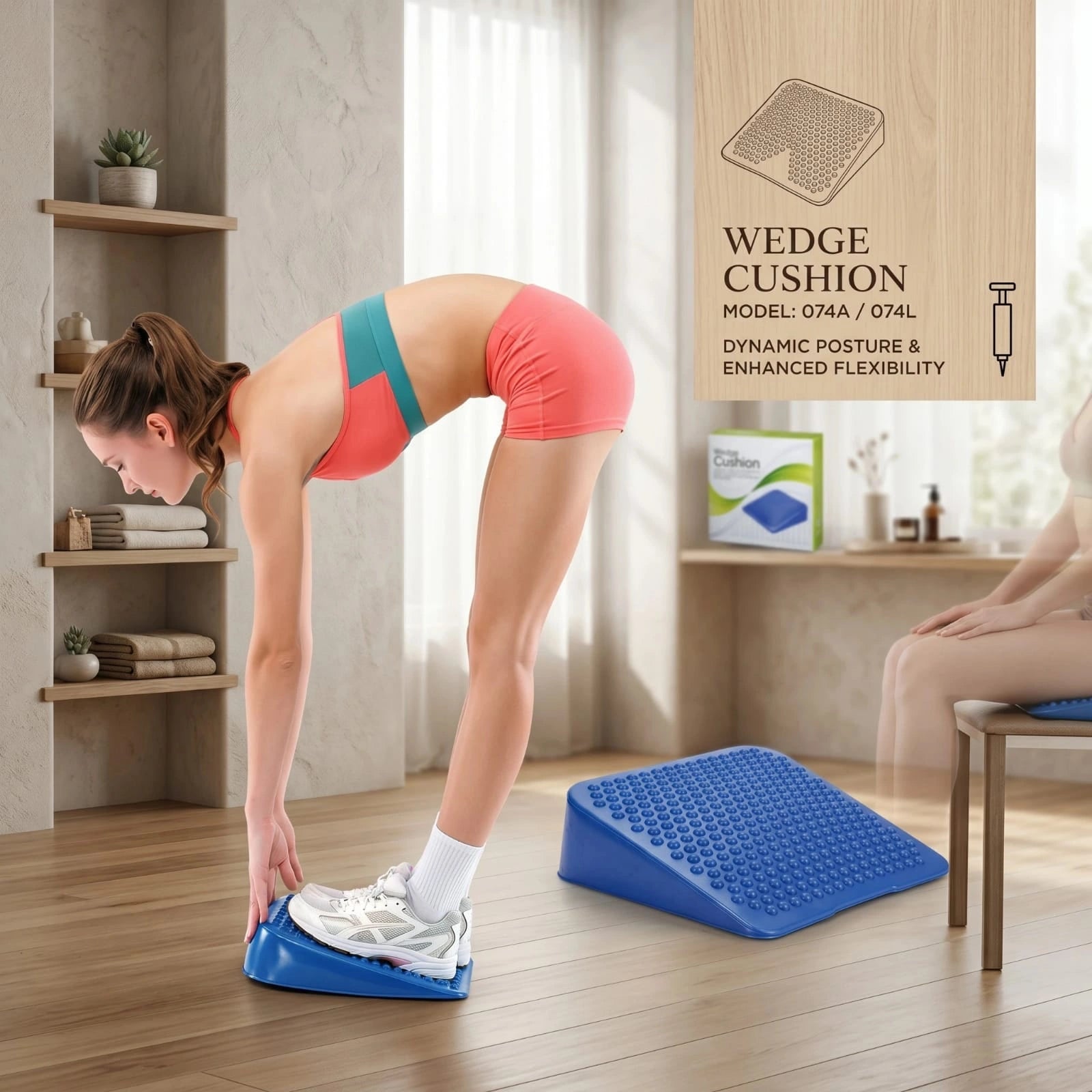 Wedge Cushion – Inflatable Balance Cushion for Sitting, Core Training & Exercise