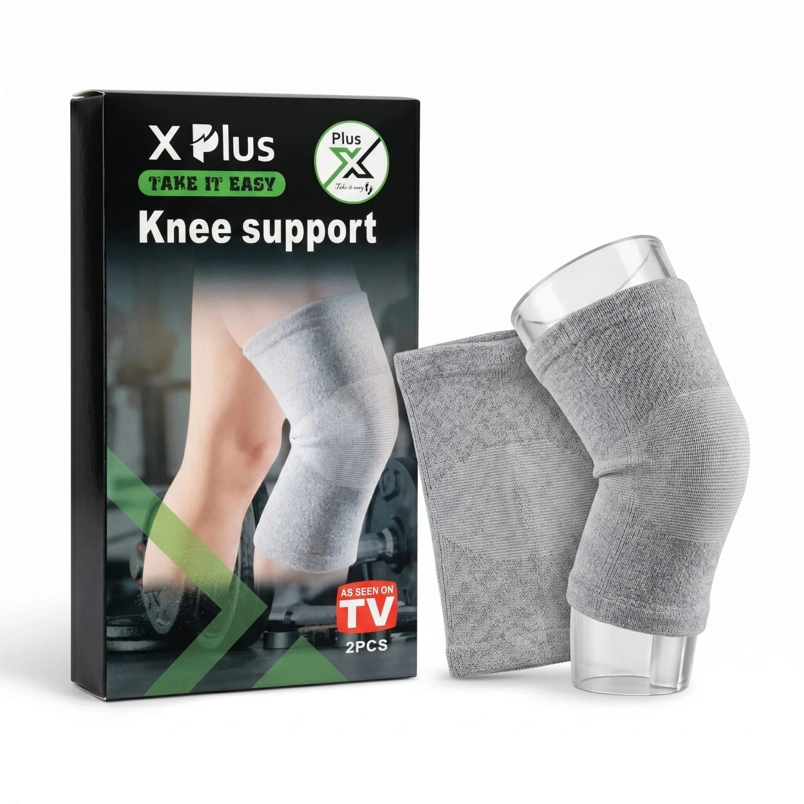 XPLUS Knee Support – Compression Knee Brace for Sports, Running & Fitness Training