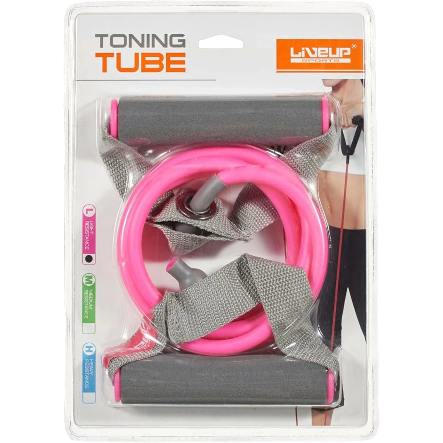 Sportex Toning Tube – Resistance Exercise Tube with Handles for Strength & Fitness Training
