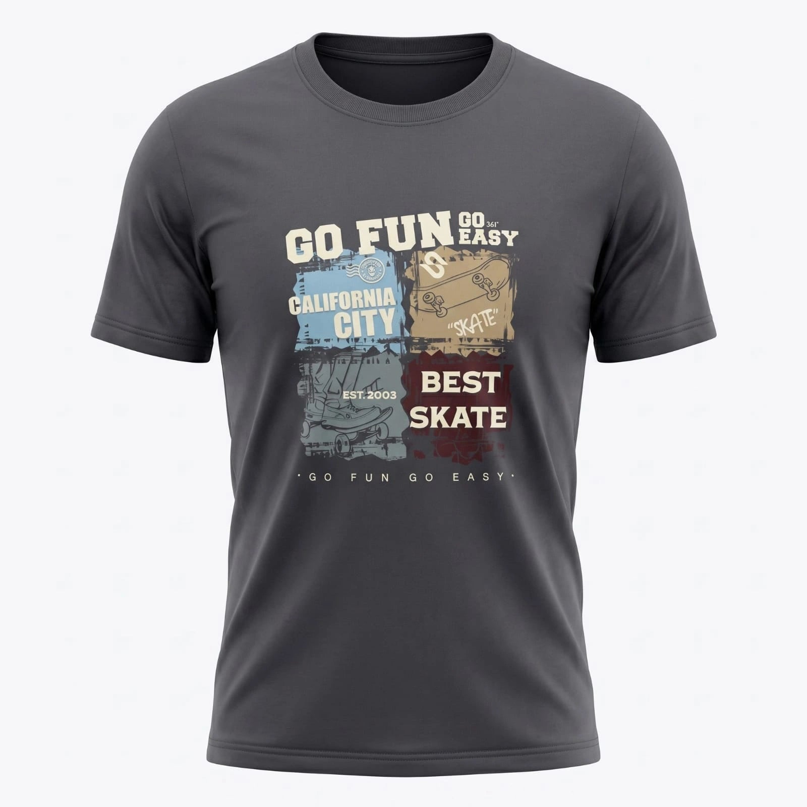 361° Men's T-Shirt – 92.4% Cotton 7.6% Spandex Stretch Sports & Casual Tee