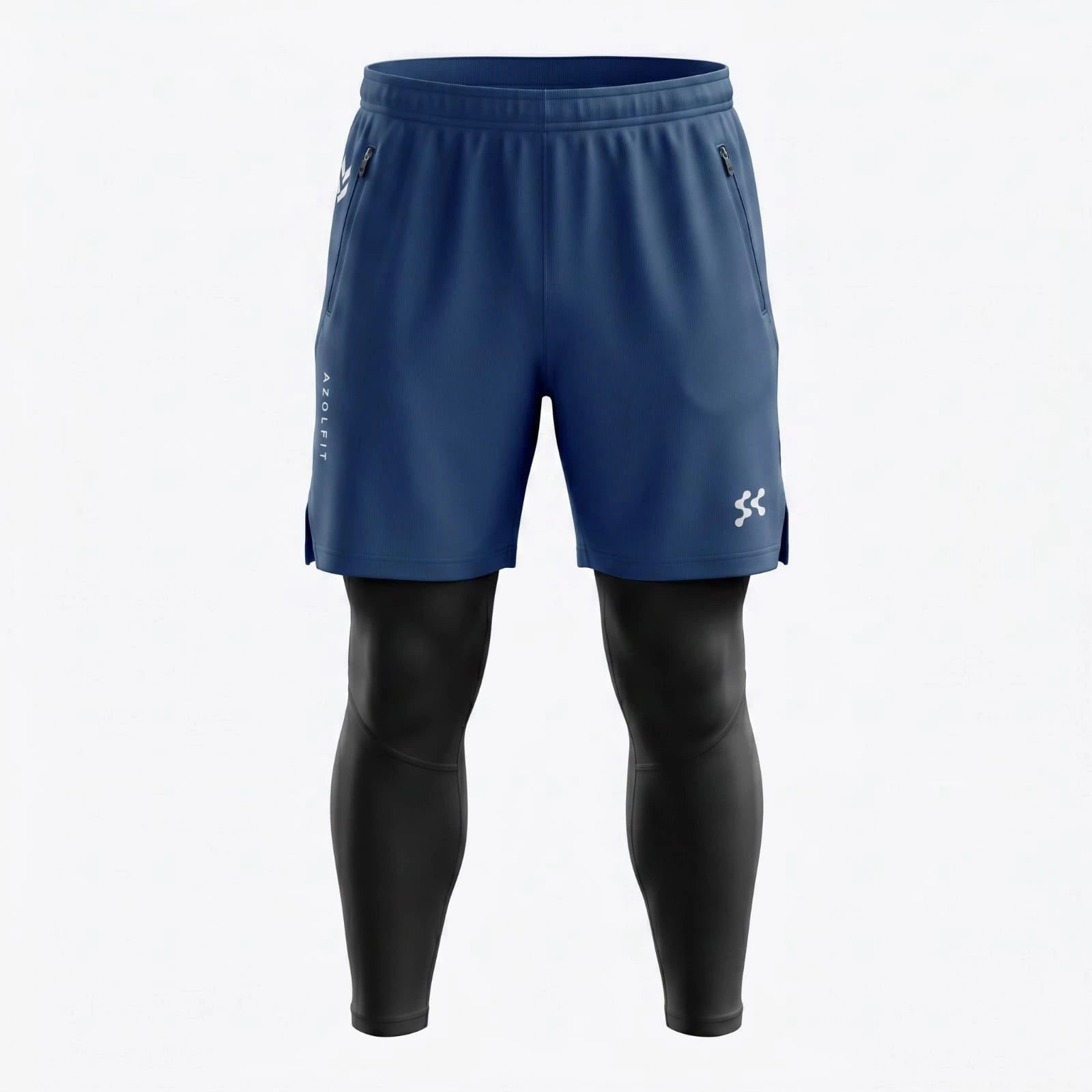 Azol Men's Sports Shorts with Compression Liner – Lightweight Performance Training Shorts