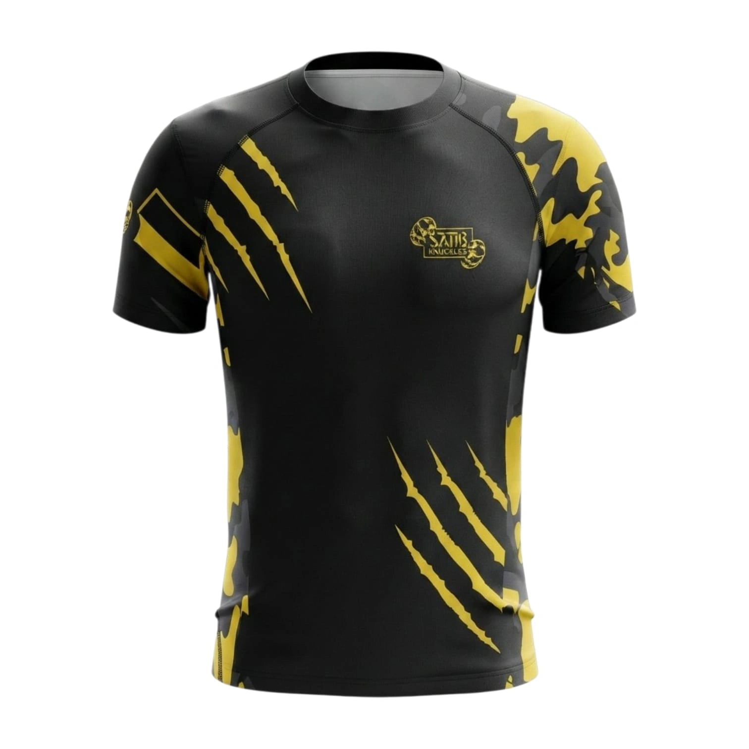 SAHIB Knuckles Rash Guard – Long Sleeve Compression Performance Sports Shirt