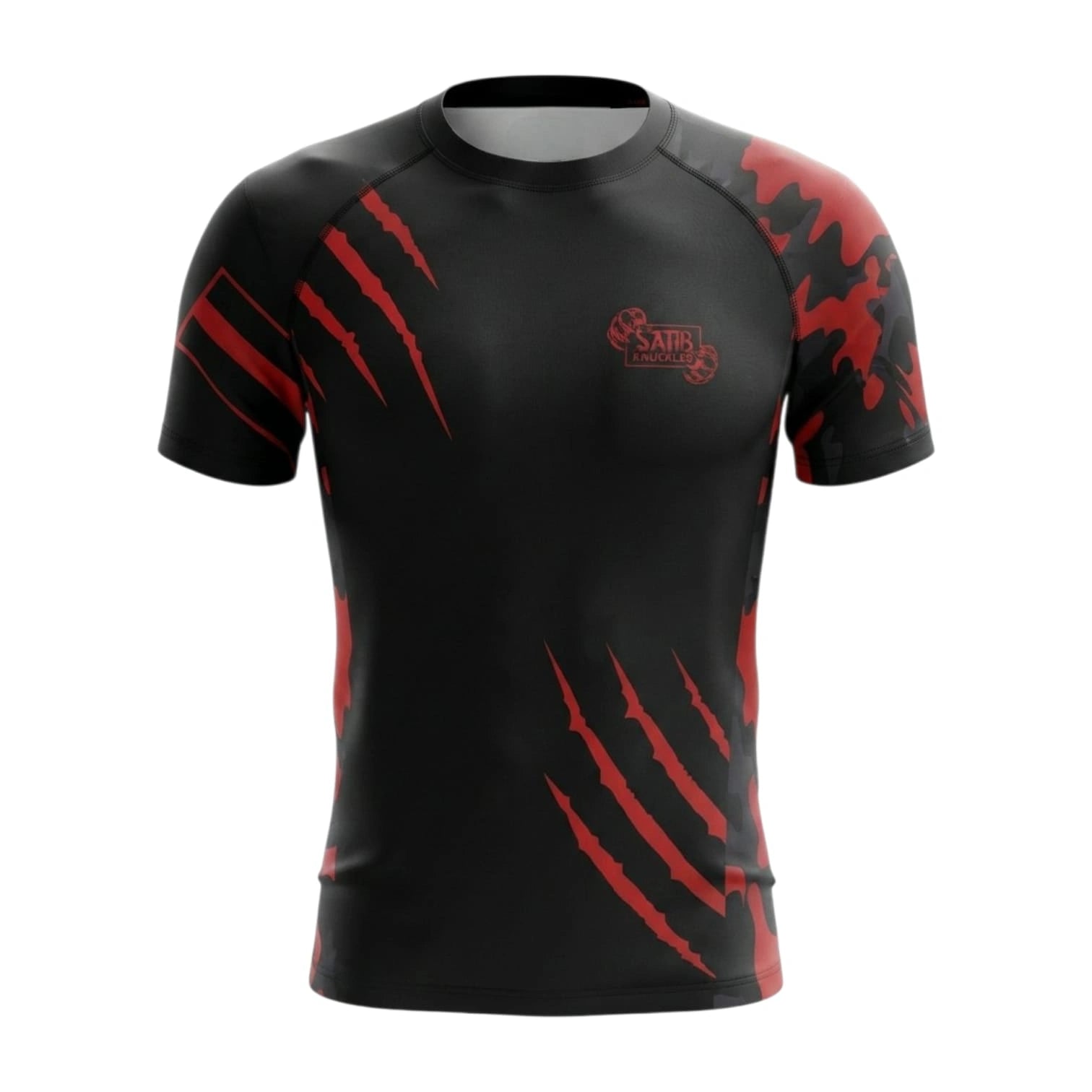 SAHIB Knuckles Rash Guard – Long Sleeve Compression Performance Sports Shirt