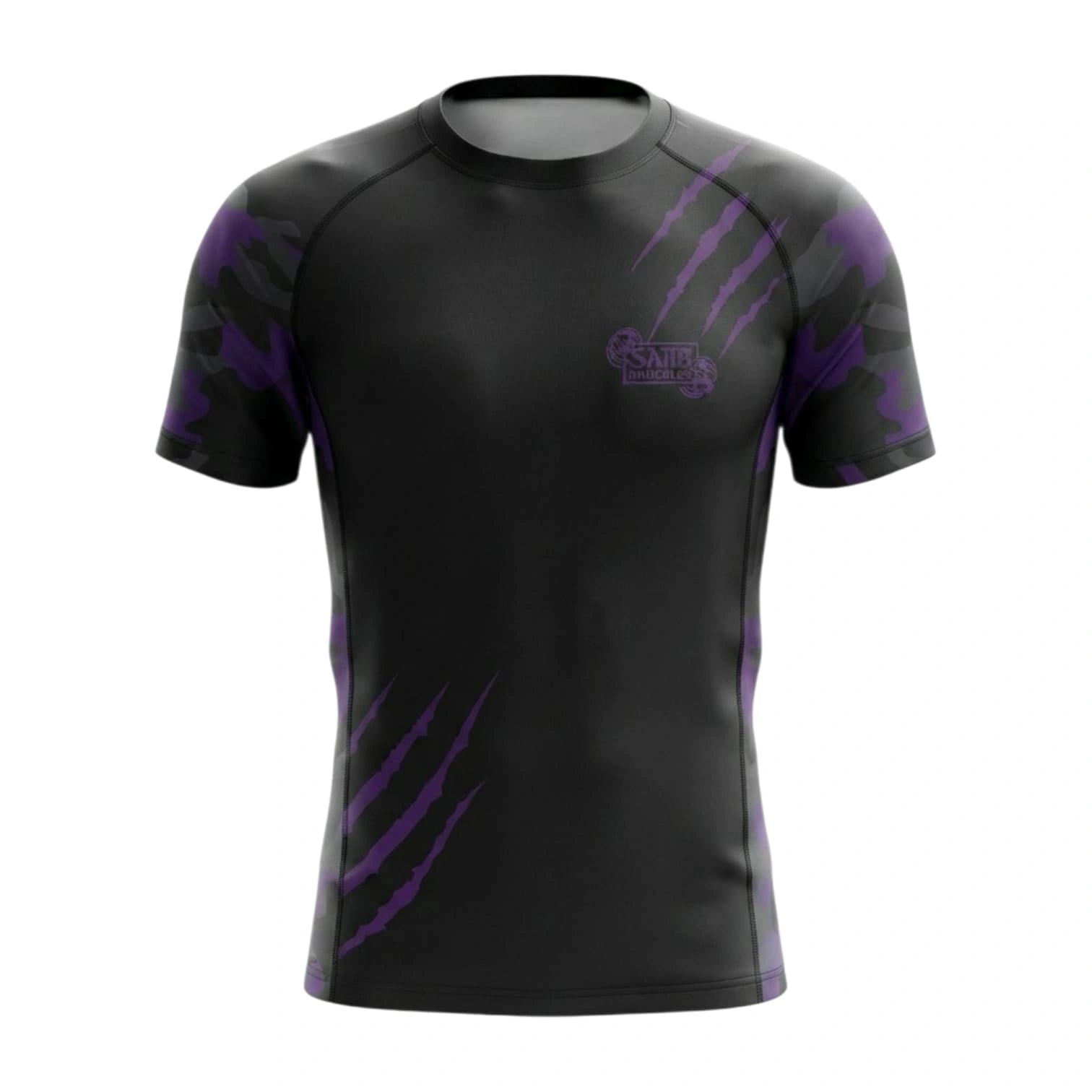 SAHIB Knuckles Rash Guard – Long Sleeve Compression Performance Sports Shirt
