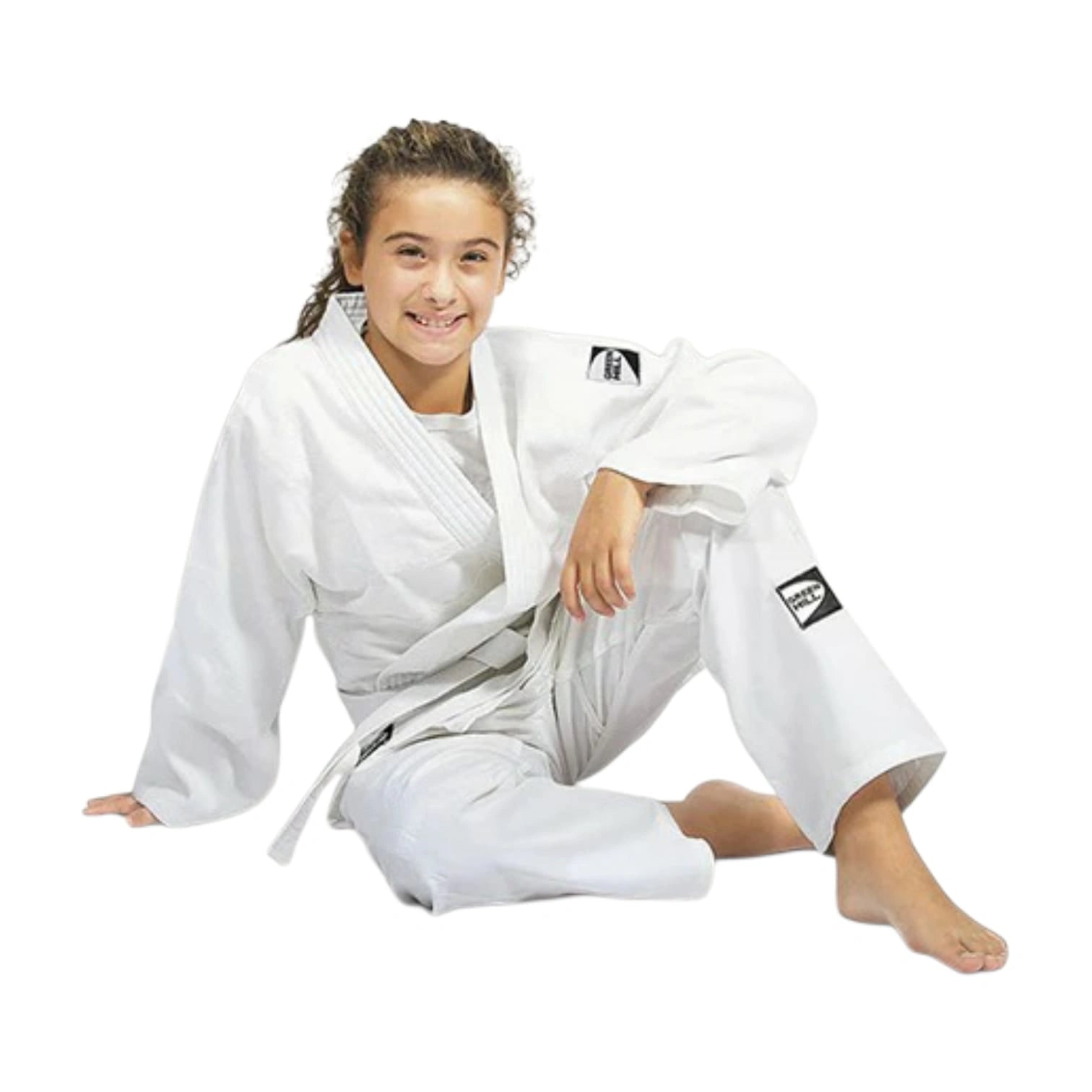 Green Hill JUNIOR Judo Gi – Kids & Junior 350 GSM Training & Competition Judo Uniform with White Belt