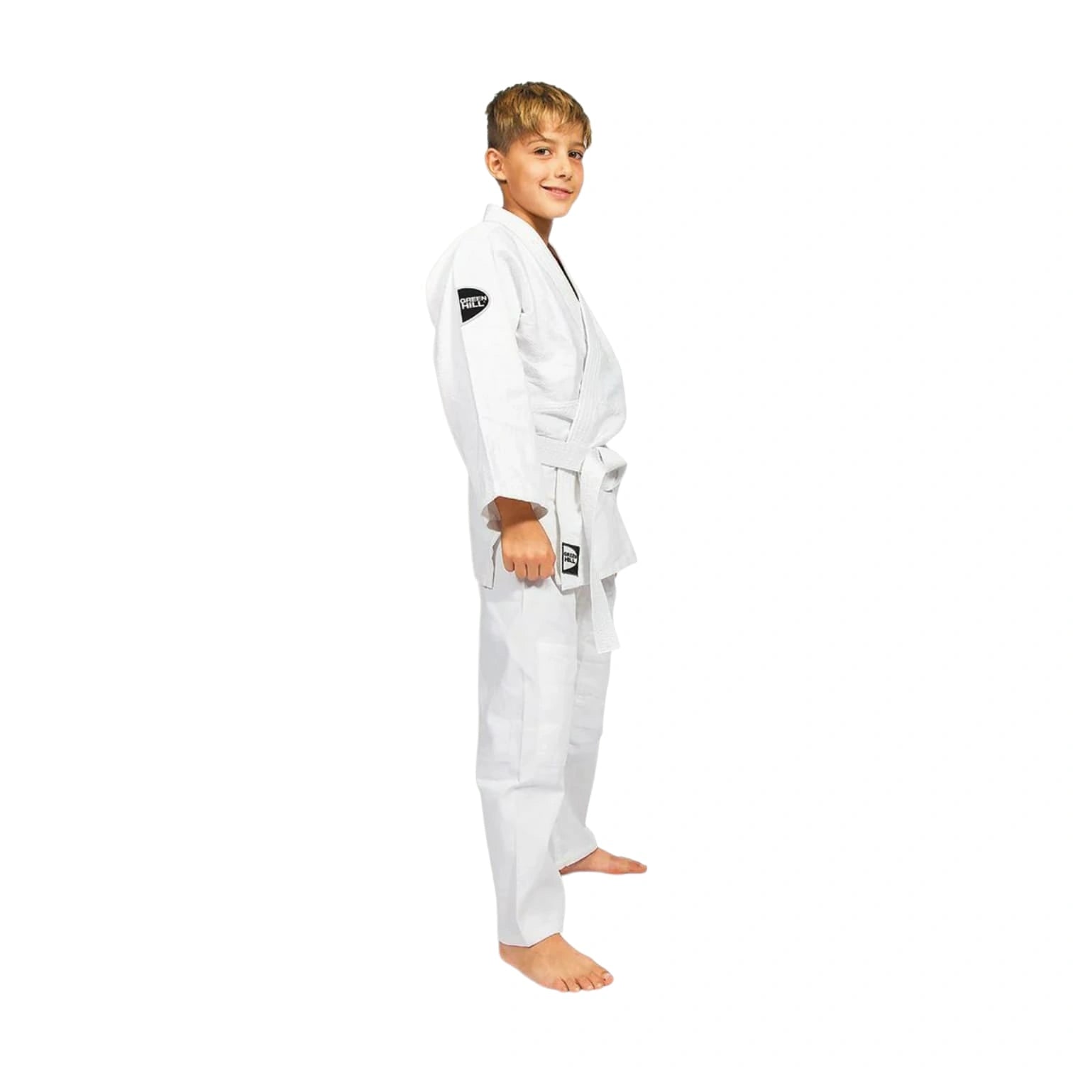 Green Hill JUNIOR Judo Gi – Kids & Junior 350 GSM Training & Competition Judo Uniform with White Belt