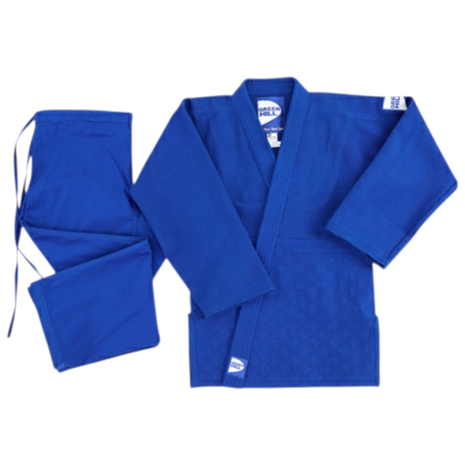 Green Hill Semi Competition Judo Gi – 650 GSM 100% Cotton Blue Judo Suit for Training & Competition