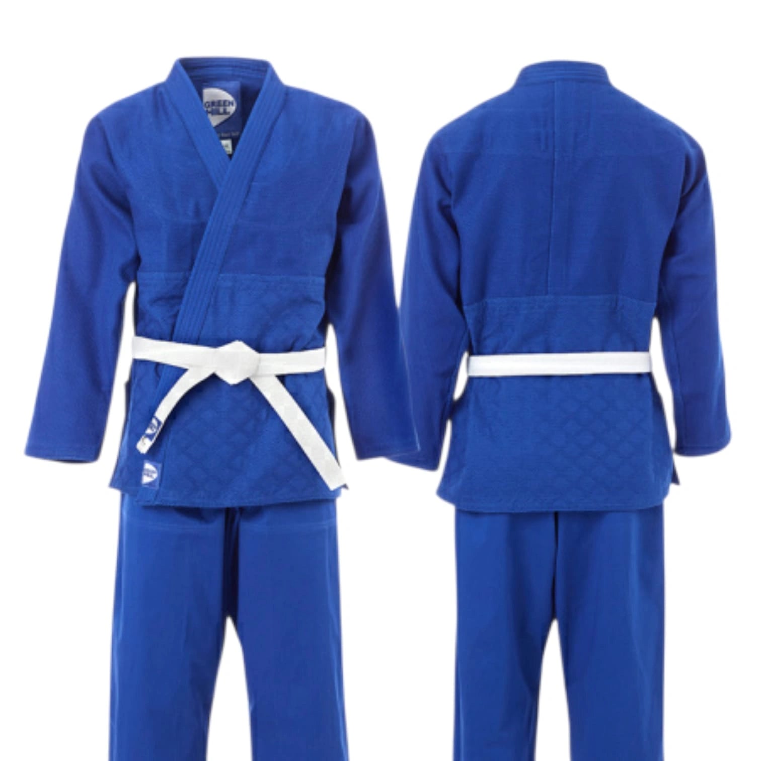 Green Hill Semi Competition Judo Gi – 650 GSM 100% Cotton Blue Judo Suit for Training & Competition