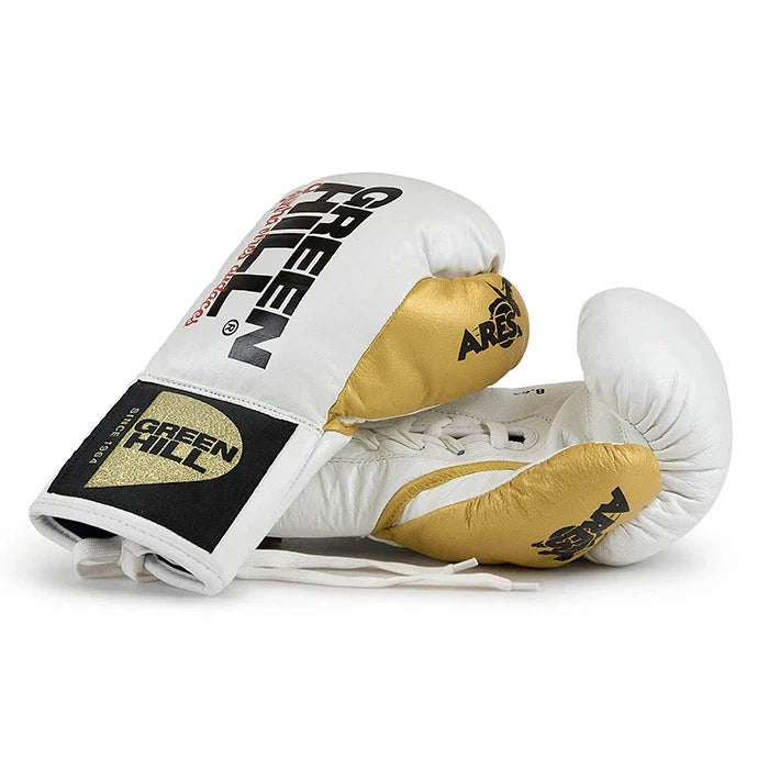 Green Hill Professional Combat Boxing Gloves – Genuine Leather Lace-Up Gloves 8oz & 10oz