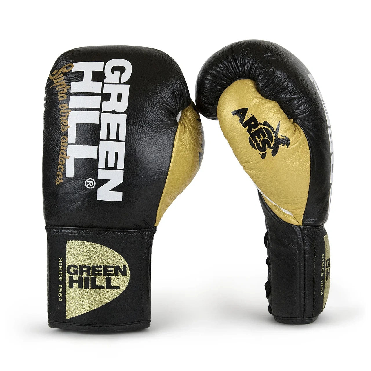 Green Hill Professional Combat Boxing Gloves – Genuine Leather Lace-Up Gloves 8oz & 10oz