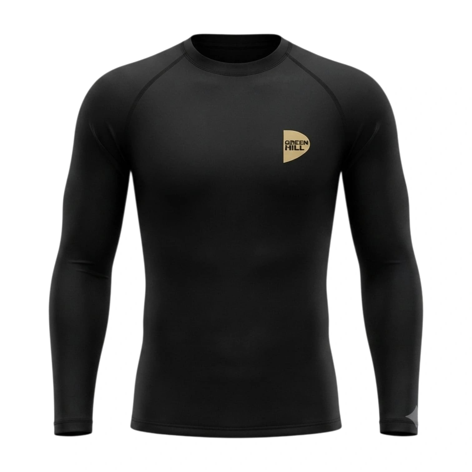 Green Hill Long Sleeve Rash Guard – Performance Compression Shirt for MMA, BJJ & Grappling
