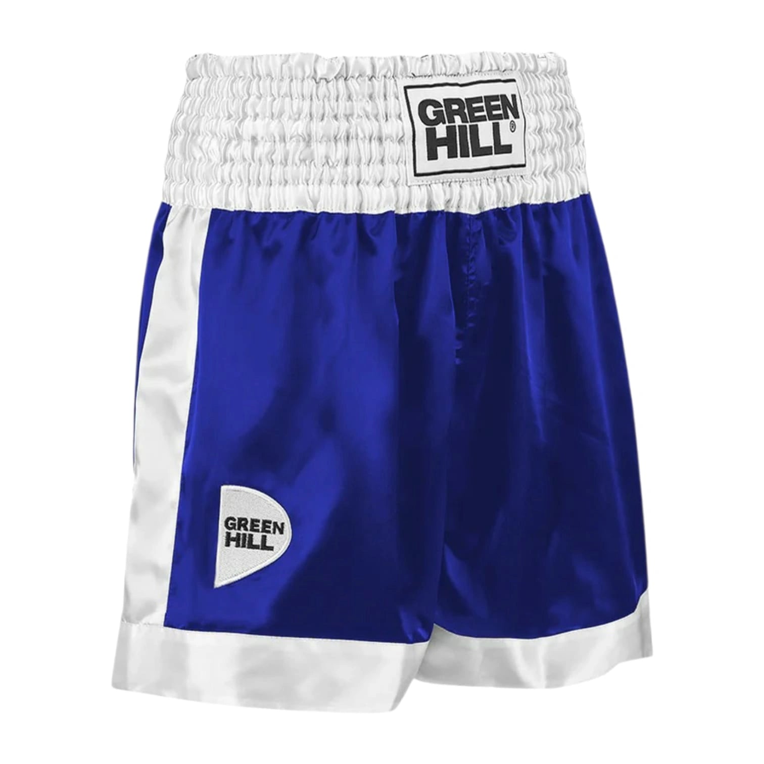 Green Hill Boxing Shorts – Satin Polyester Boxing Trunks for Training & Competition