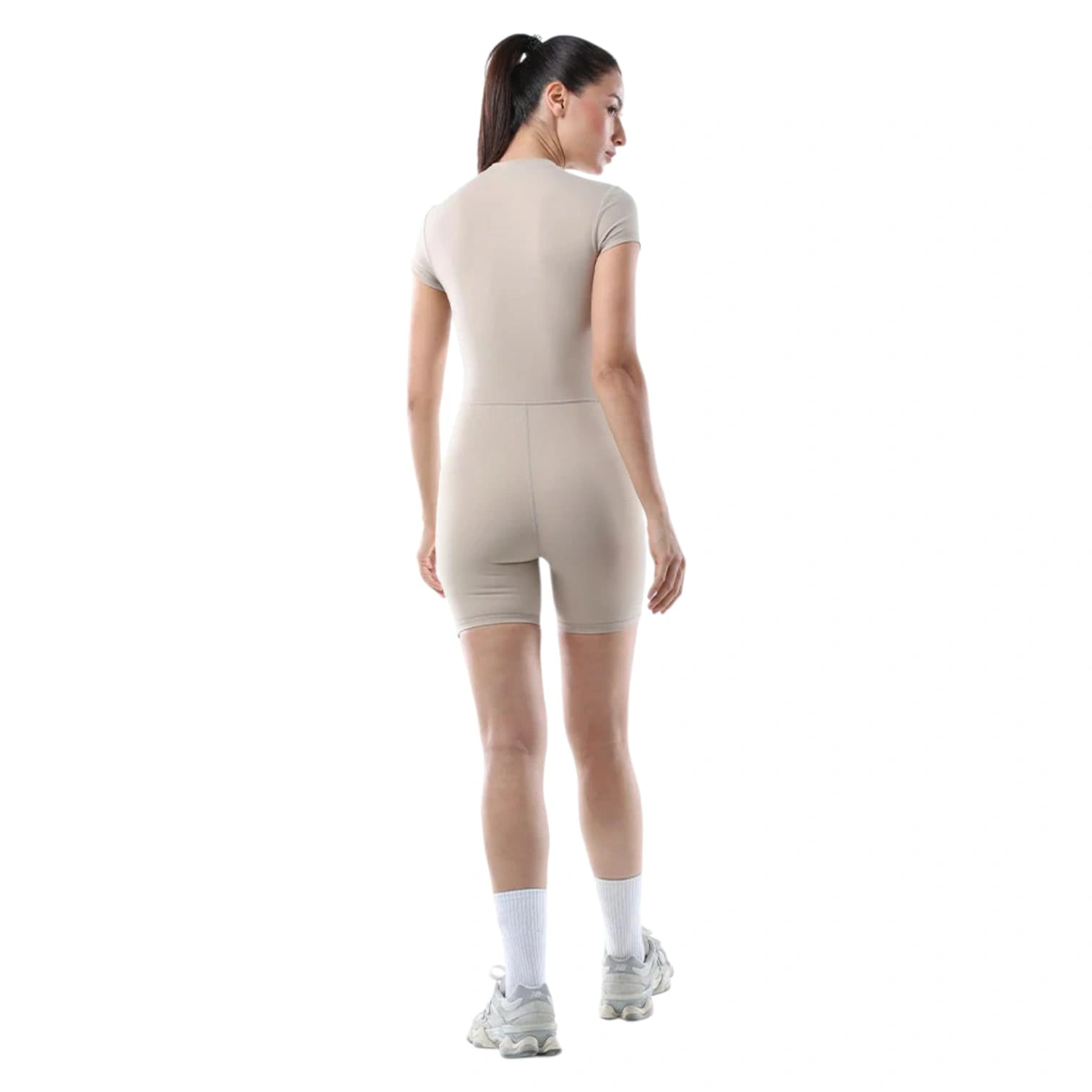 Adatto ZipFit Women's Romper – Nylon Spandex Sleeveless Zip Front Active Jumpsuit