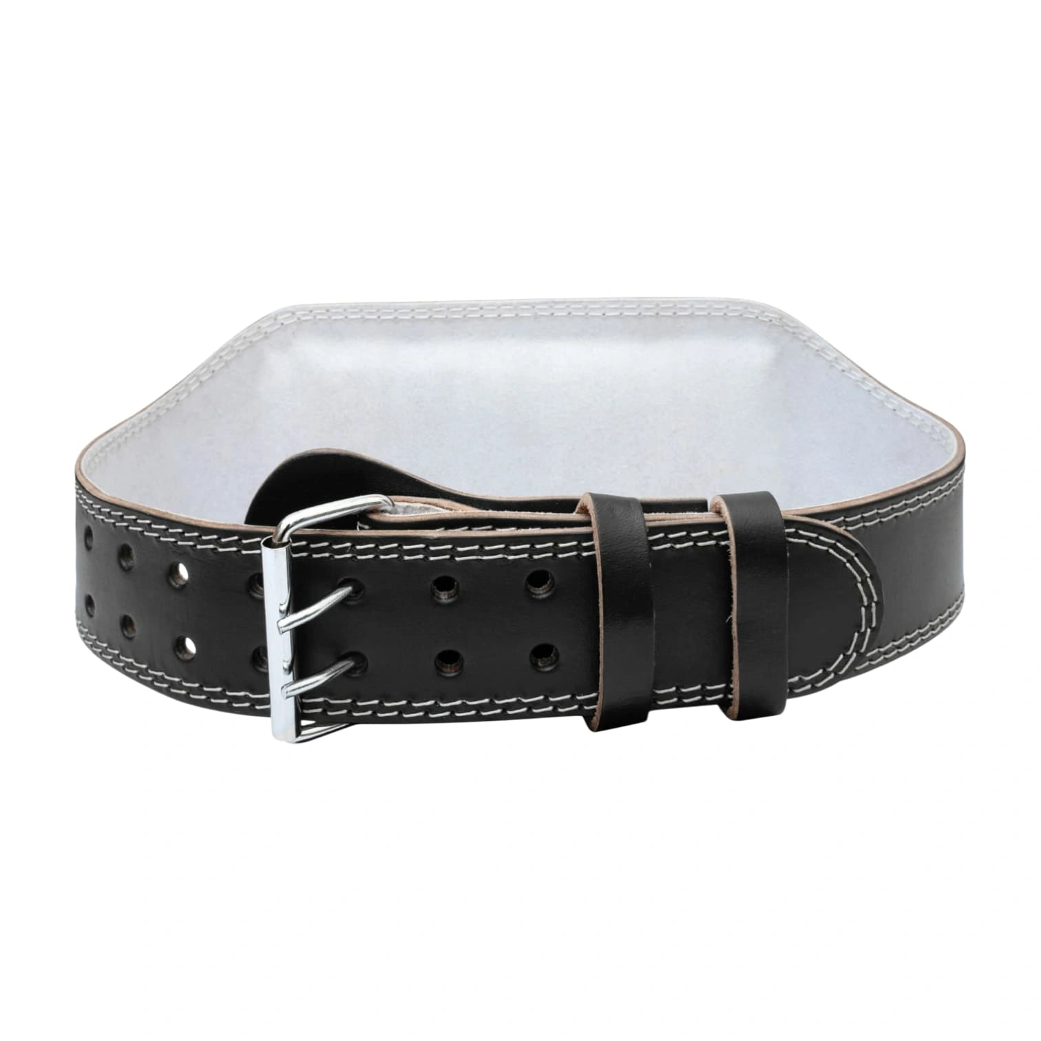 SAHIB 6" Genuine Leather Weight Lifting Belt – Heavy Duty Gym Belt for Powerlifting & Strength Training