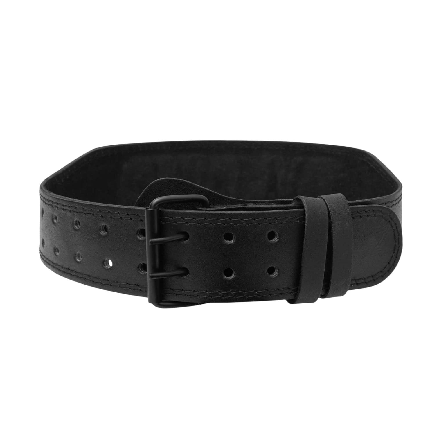 SAHIB 4" Split Leather Weight Lifting Belt – Black Gym Belt for Strength Training & Powerlifting