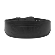 SAHIB 4" Split Leather Weight Lifting Belt – Black Gym Belt for Strength Training & Powerlifting
