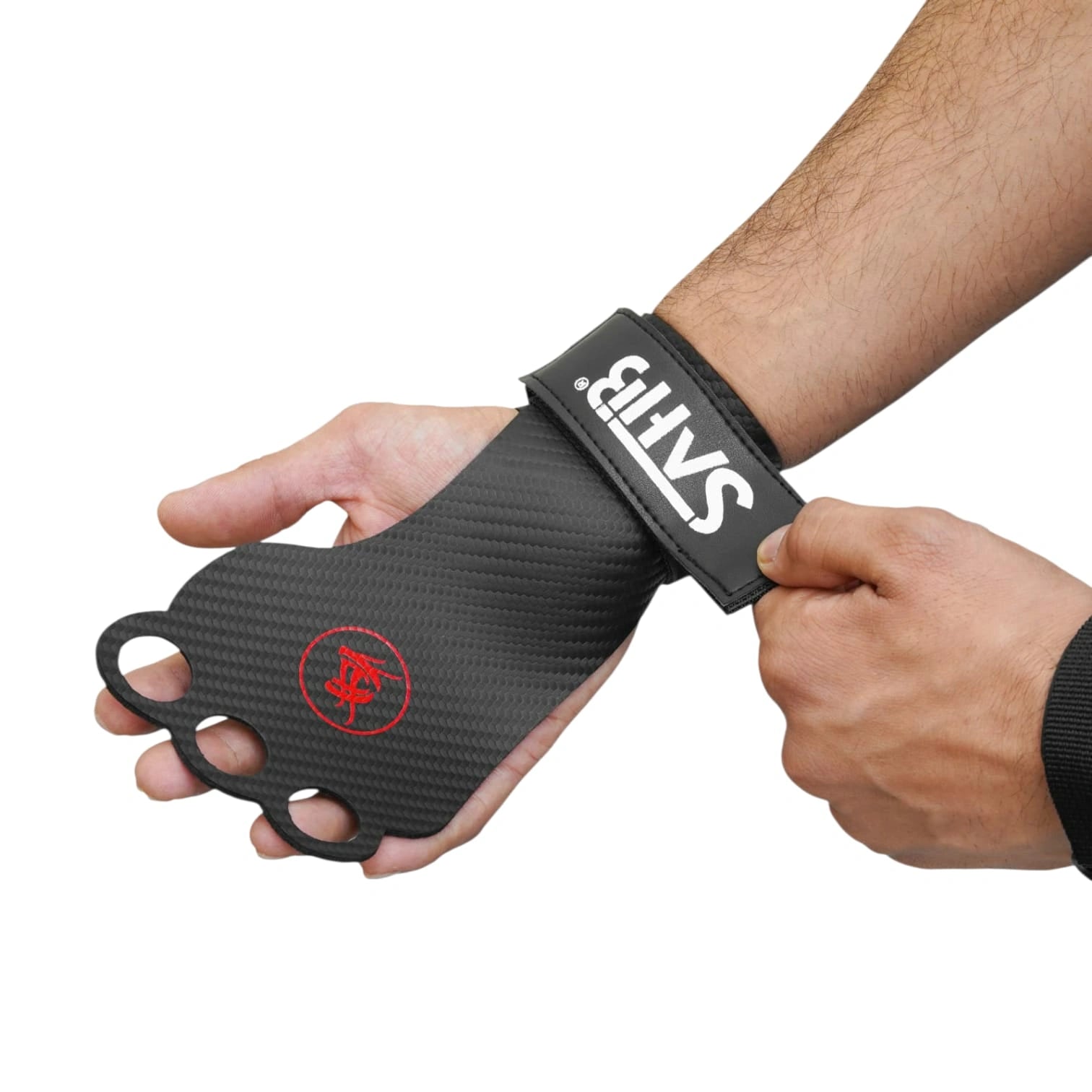 SAHIB Lifting Grip Gloves with Finger Holes – Premium Gym Grips for Weightlifting, Pull-Ups & CrossFit