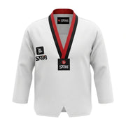 SAHIB Black & Red Taekwondo Uniform – Premium Martial Arts Dobok for Training & Competition