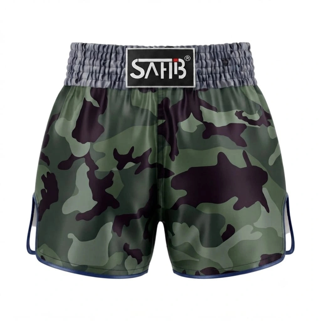 SAHIB Muay Thai Shorts – Lightweight Satin Kickboxing Shorts for Training & Competition