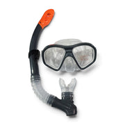 Aqua Flow Adult Snorkel and Goggles Set – Snorkeling Mask & Dry Snorkel Combo for Swimming and Diving