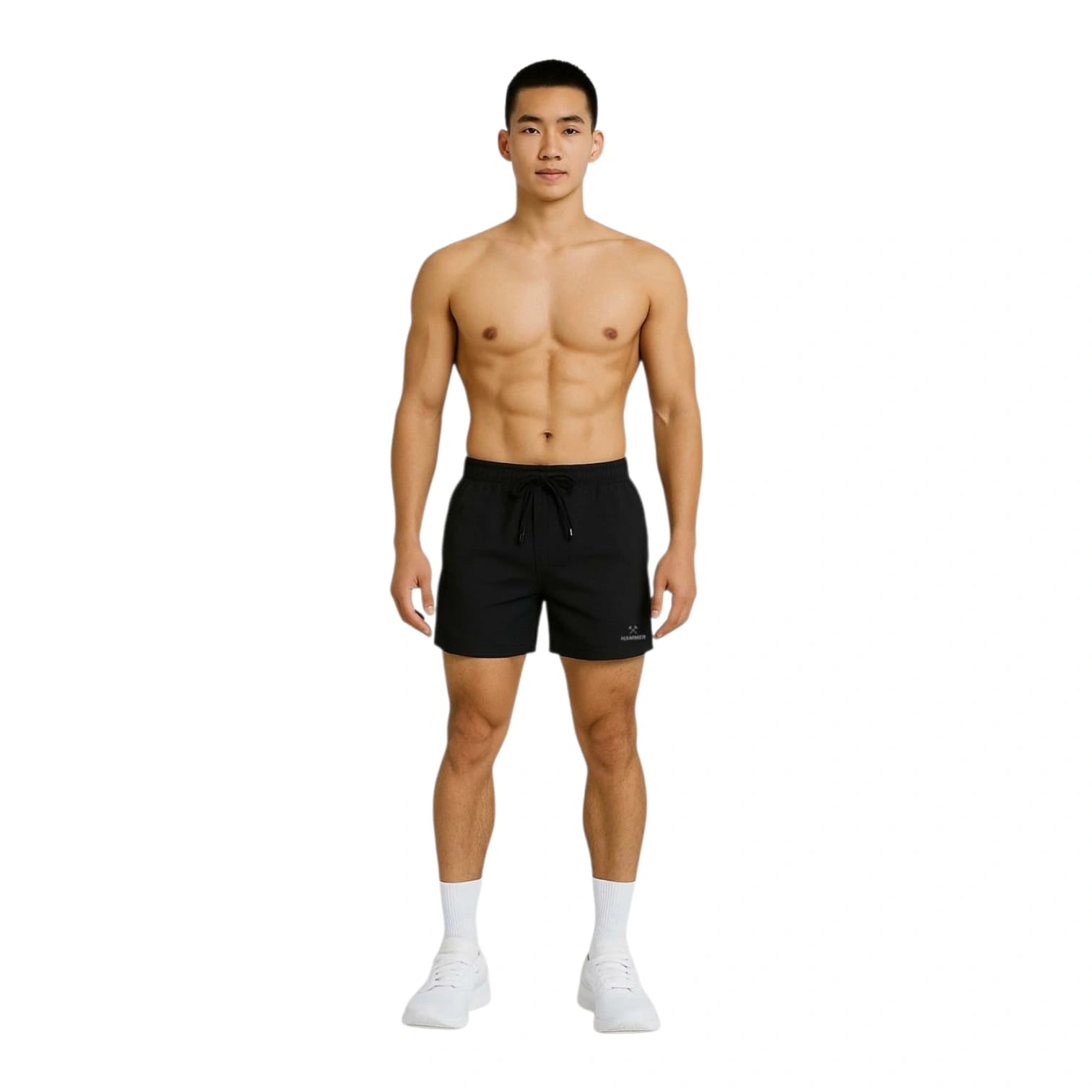 HAMMER Men's Sports Shorts – Performance Training Shorts with Back Zip Pocket