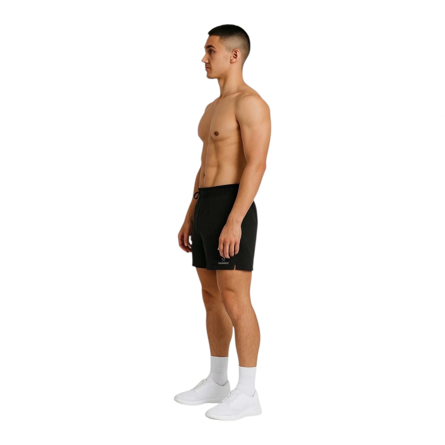 HAMMER Men's Sports Shorts – Performance Training Shorts with Back Zip Pocket