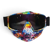 ACTION Motorcycle Glasses with Mouth Cover – Protective Riding Goggles for Motorbike & Outdoor Use