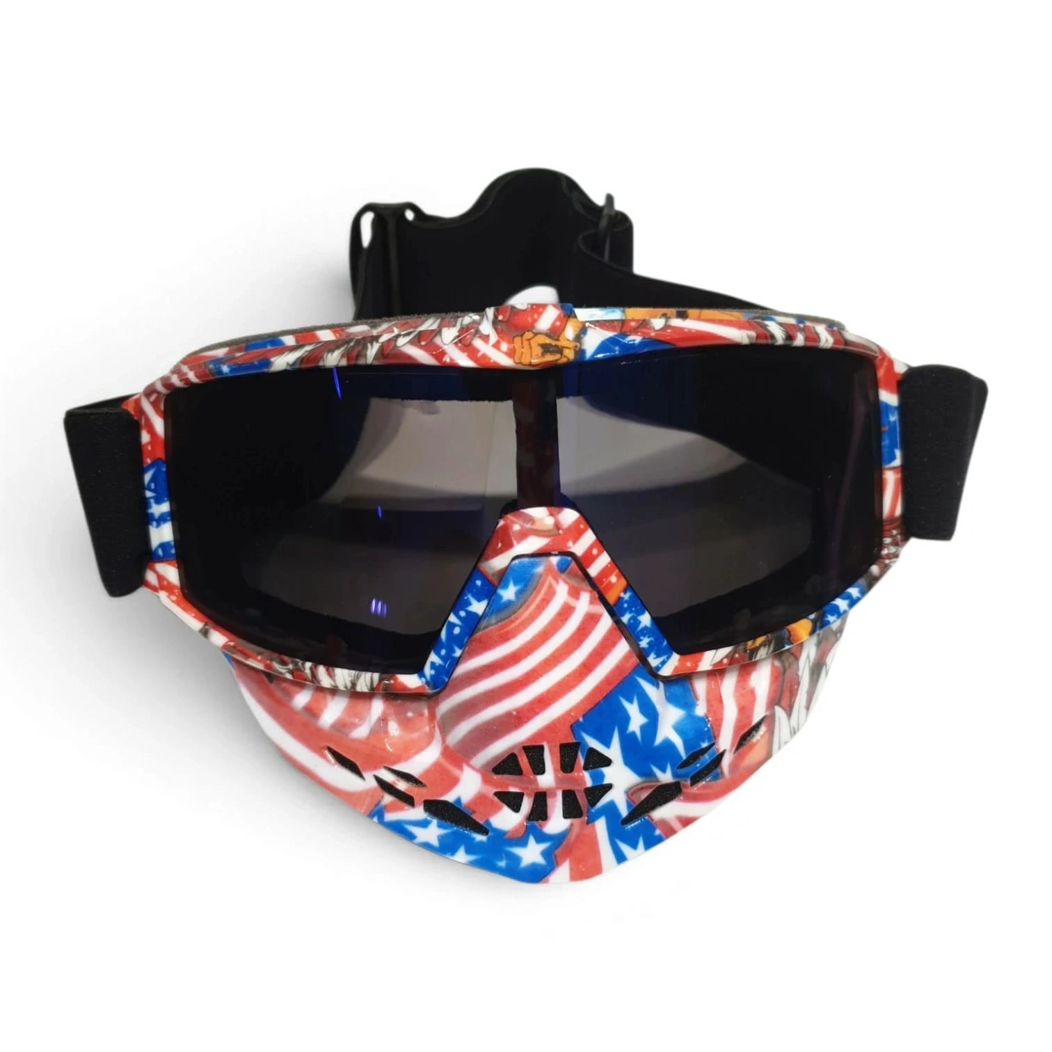 ACTION Motorcycle Glasses with Mouth Cover – Protective Riding Goggles for Motorbike & Outdoor Use