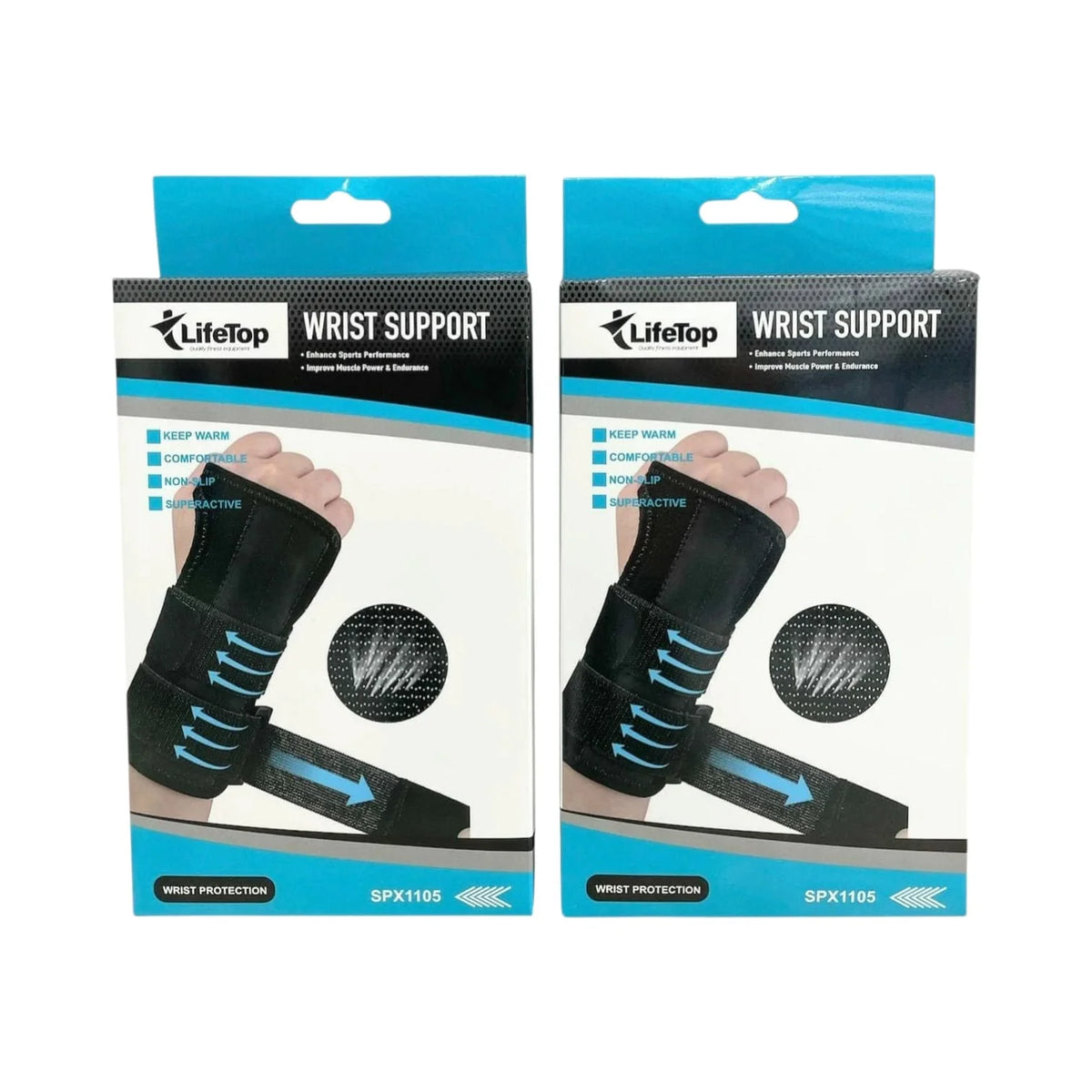 LIFETOP Wrist Support – Wrist Brace for Gym, Fitness, Sports & Strength Training