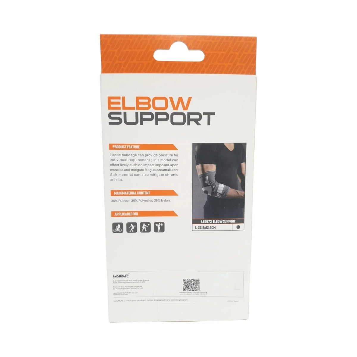 LIVEUP Elbow Support – Elbow Brace for Gym, Fitness, Sports & Strength Training