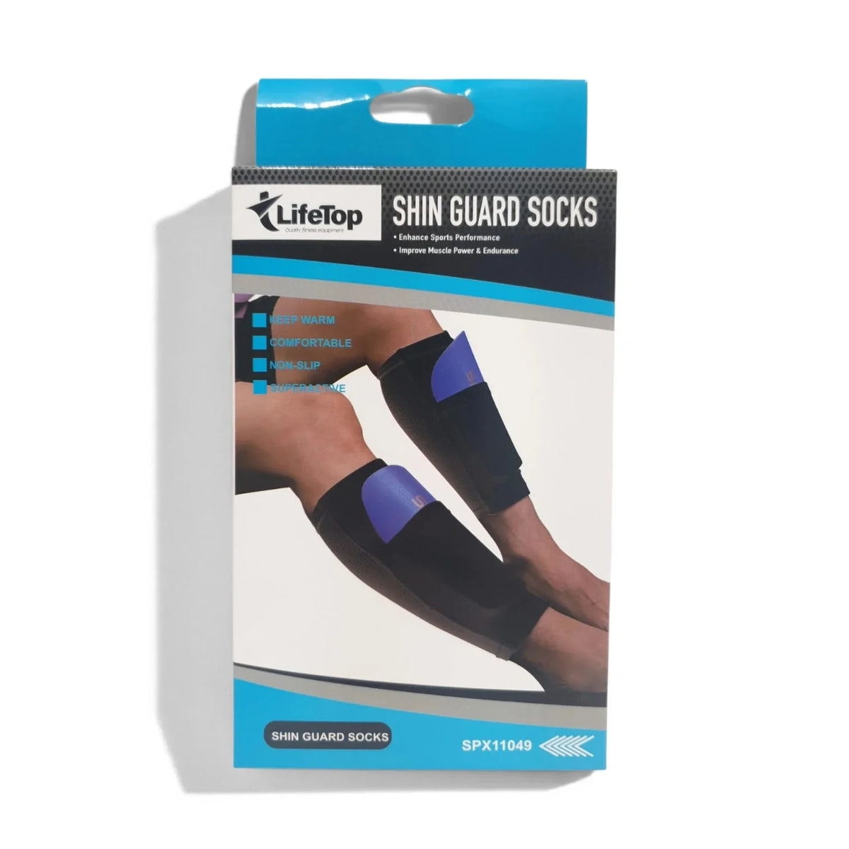 LIFETOP Shin Guard Socks – Protective Shin Support for Football, Soccer, Training & Sports